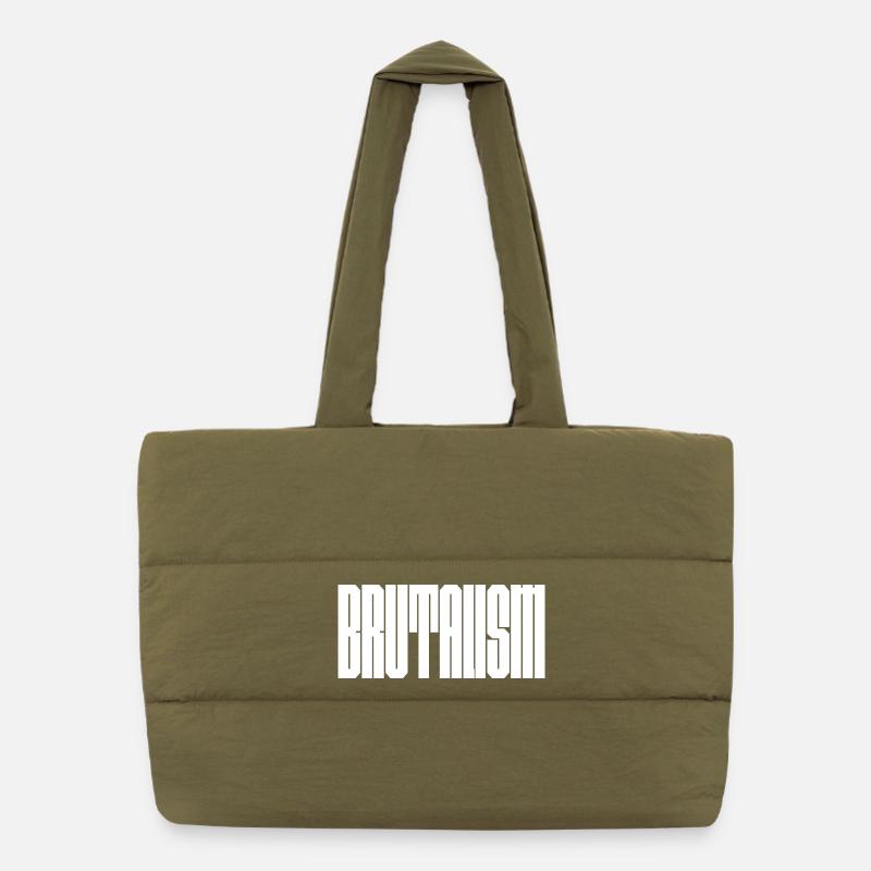 Conception audacieuse du logo Brutalism Sac shopping matelassé
