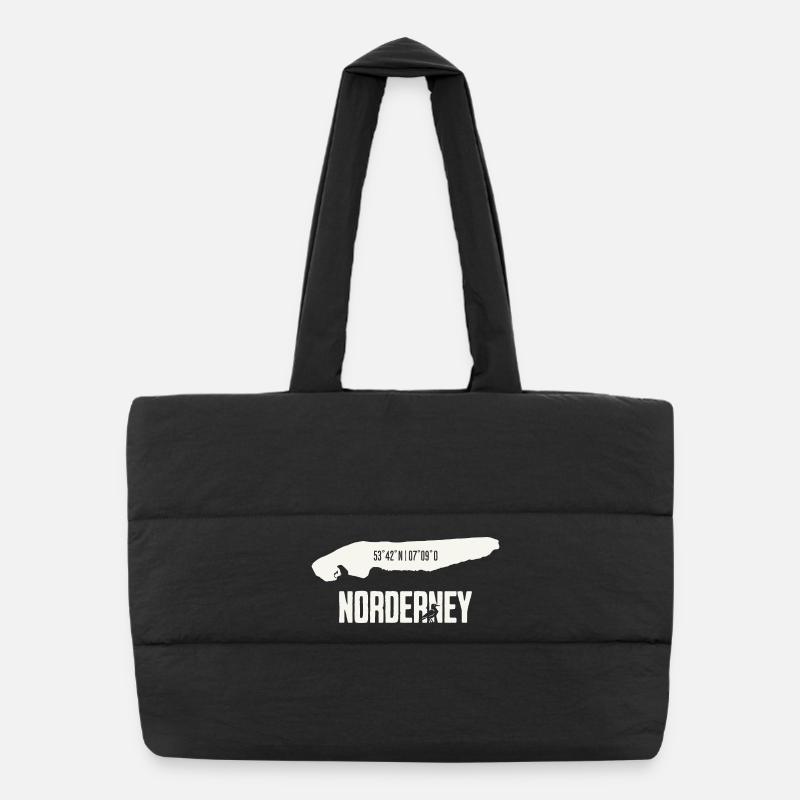 Norderney | Île avec coordonnées Sac shopping matelassé