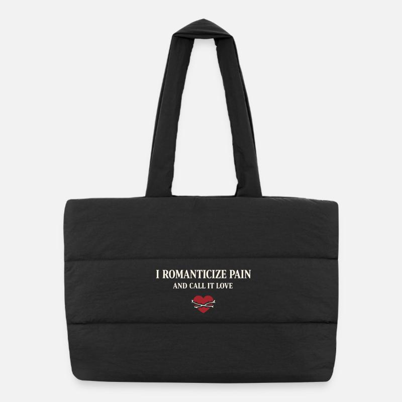Vampiric Romantic Romance Goth Dark Puffer Shopping Bag