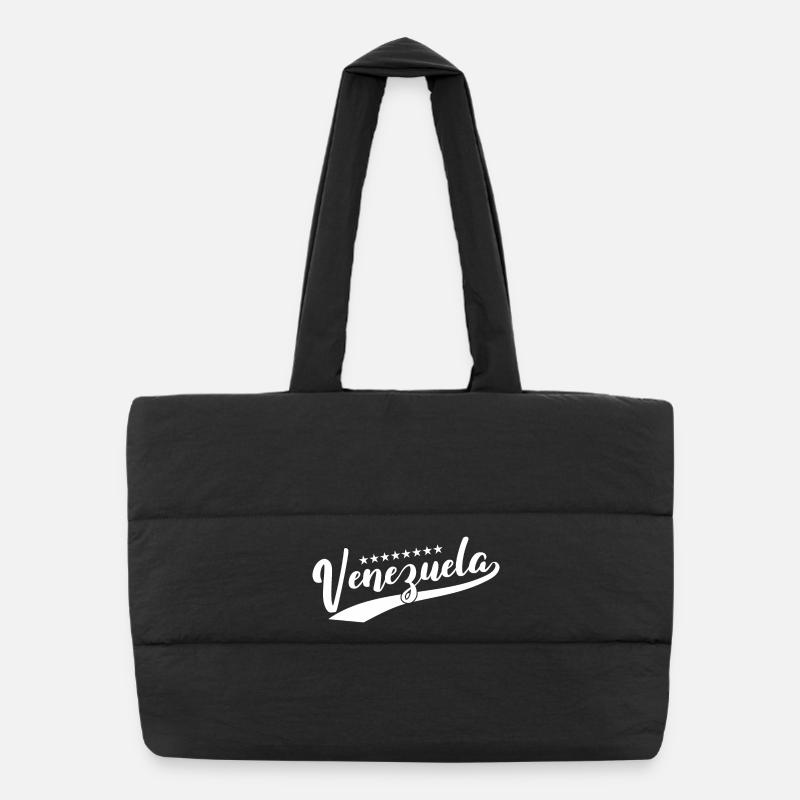 Venezuela - Puffer Shopping Bag - black