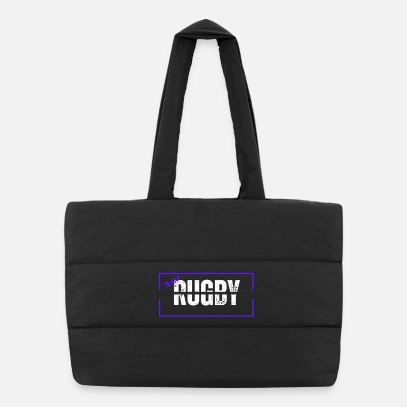 Team rugby blue Sac shopping matelassé