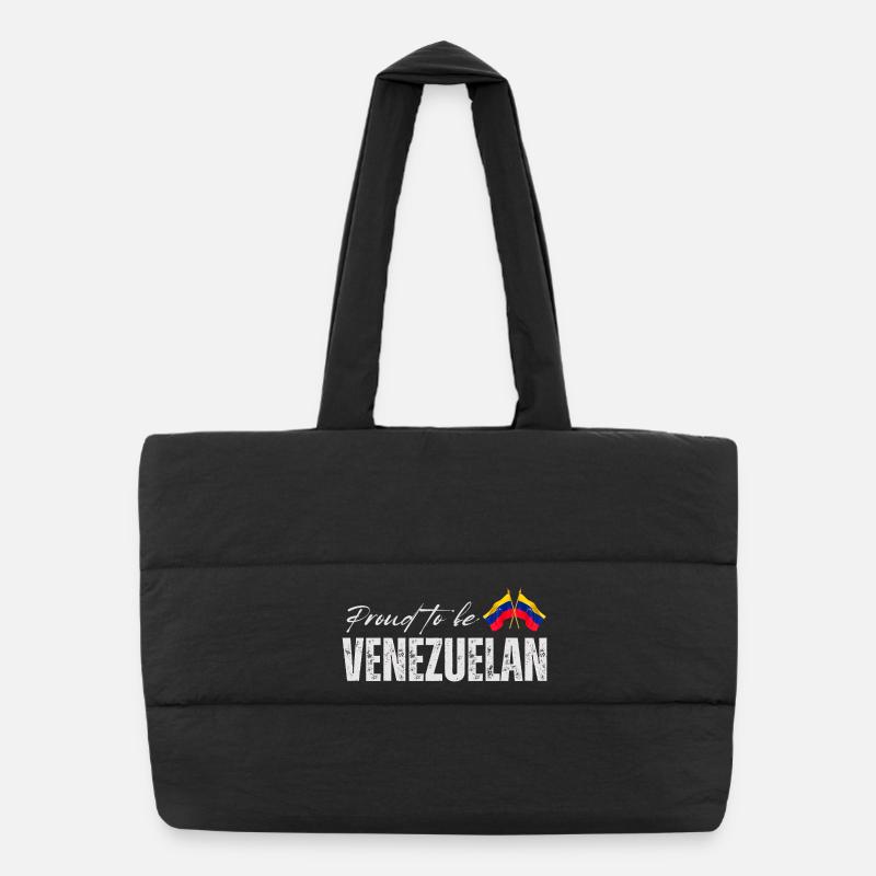 Proud Venezuelan, I love Venezuela Puffer Shopping Bag