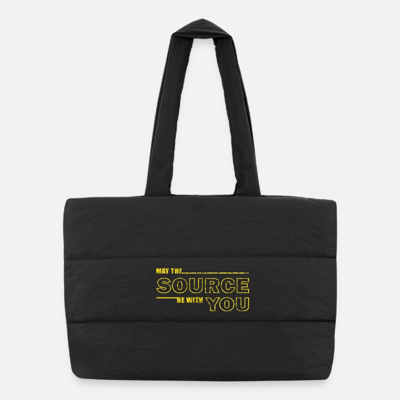May the Source Be With You – Geek Tee Puffer Shopping Bag