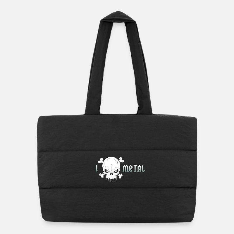 Crâne en métal extrême Sac shopping matelassé