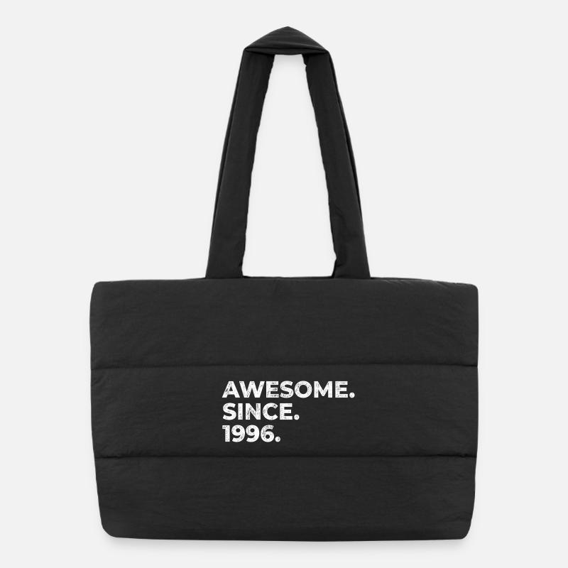 Awesome since 1996 | Geburtstag | Geschenk - Puffer-Einkaufstasche - Schwarz