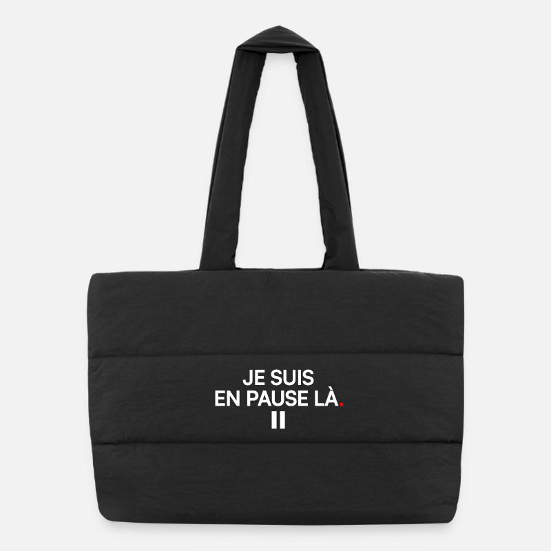 I'M ON A BREAK HERE | Humor Puffer Shopping Bag
