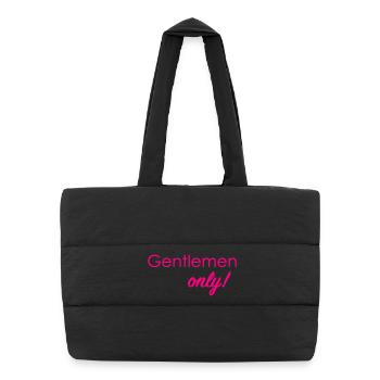 Gentlemen only! - Puffer Shopping Bag - black - Front