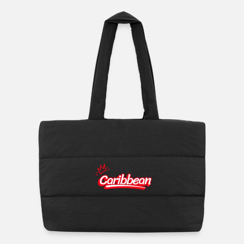 Karibik in Rot Puffer-Einkaufstasche