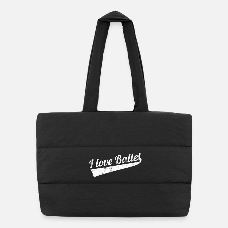 J’adore la danse classique - Sac shopping matelassé - noir