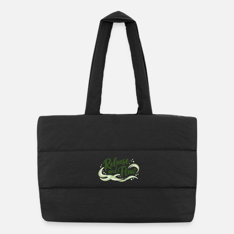 Release and Flow Loslassen und Energiefluss Puffer Shopping Bag