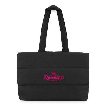 Queenager Krone für stolze junggebliebene Frauen - Sac shopping matelassé - noir - Devant