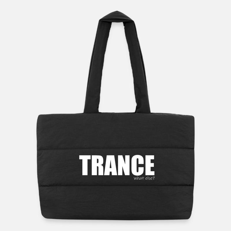 Trance - what else? - Puffer Shopping Bag - black