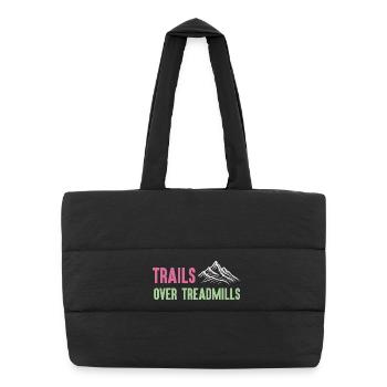 Trailrunning - Trails über Laufbänder - Puffer-Einkaufstasche - Schwarz - Vorne