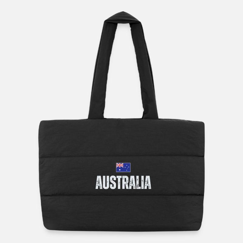 Flag Australia, I love Australia Puffer Shopping Bag