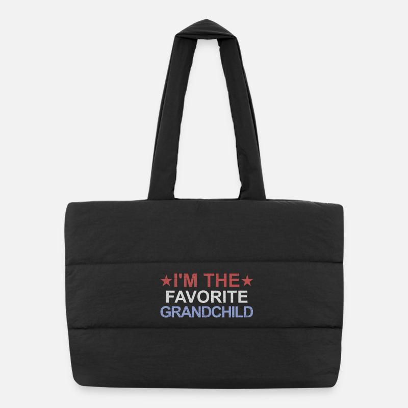 Je suis le petit-enfant préféré Sac shopping matelassé