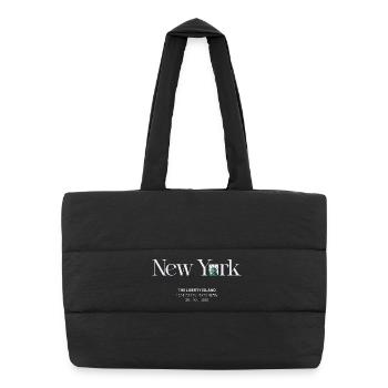 Skyline néon de Liberty Island - Sac shopping matelassé - noir - Devant