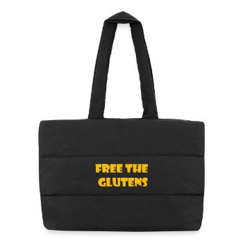 Free the glutens - Puffer Shopping Bag - black - Front