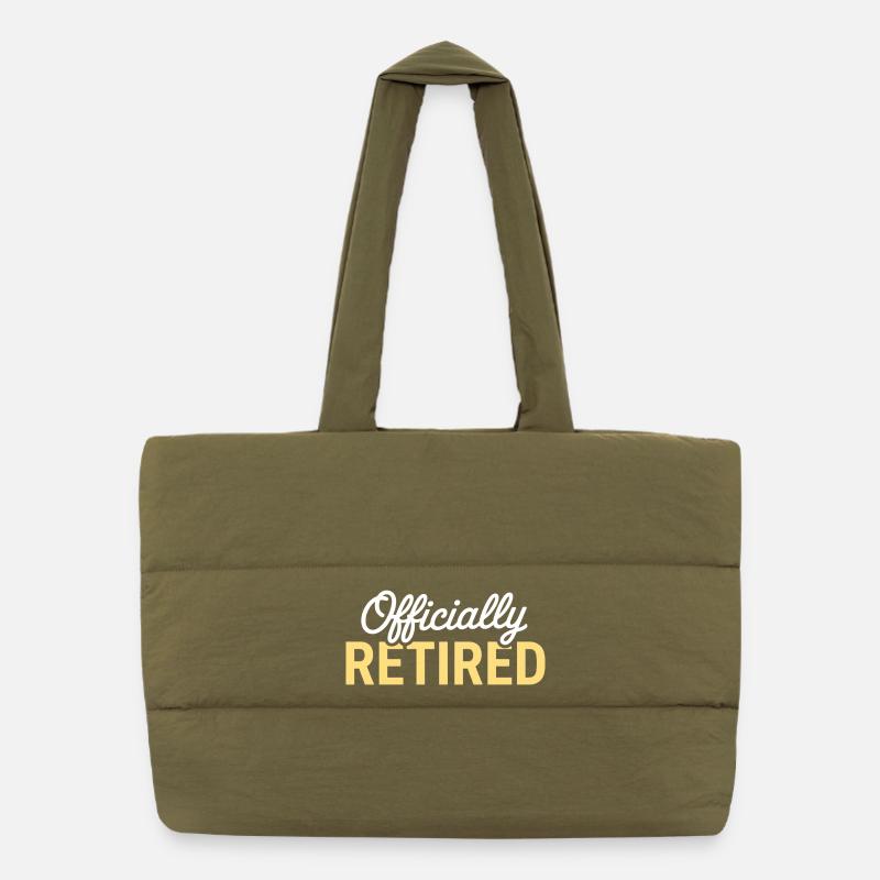 Retired 2026 Funny Retired Graphic Men Retirement Sac shopping matelassé