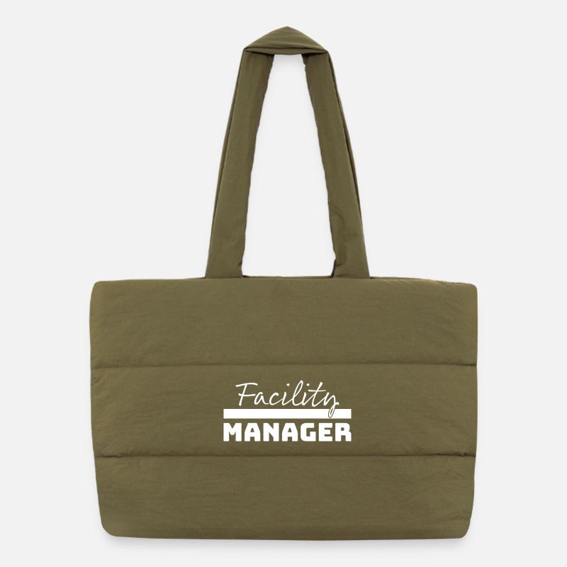 Tshirt Facility Manager blanc Sac shopping matelassé
