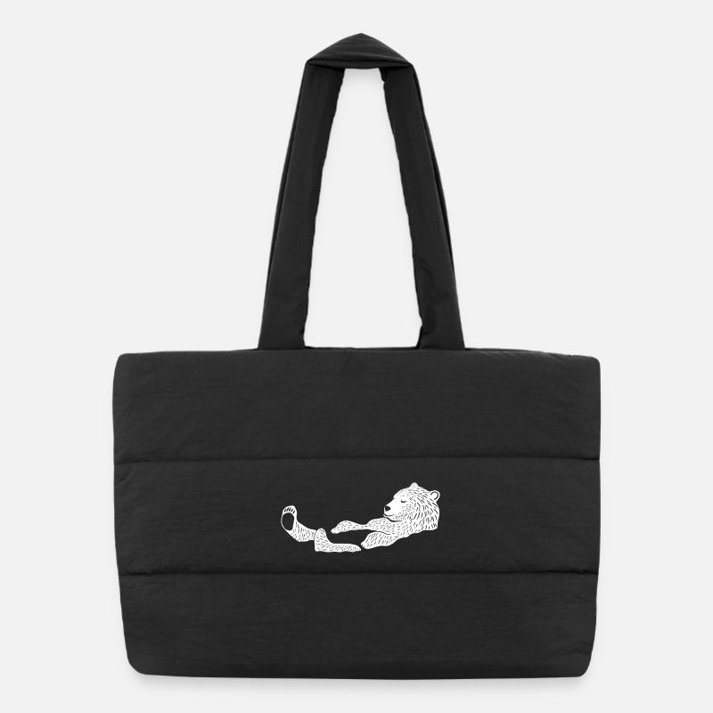 Ours blanc, le nageur Sac shopping matelassé