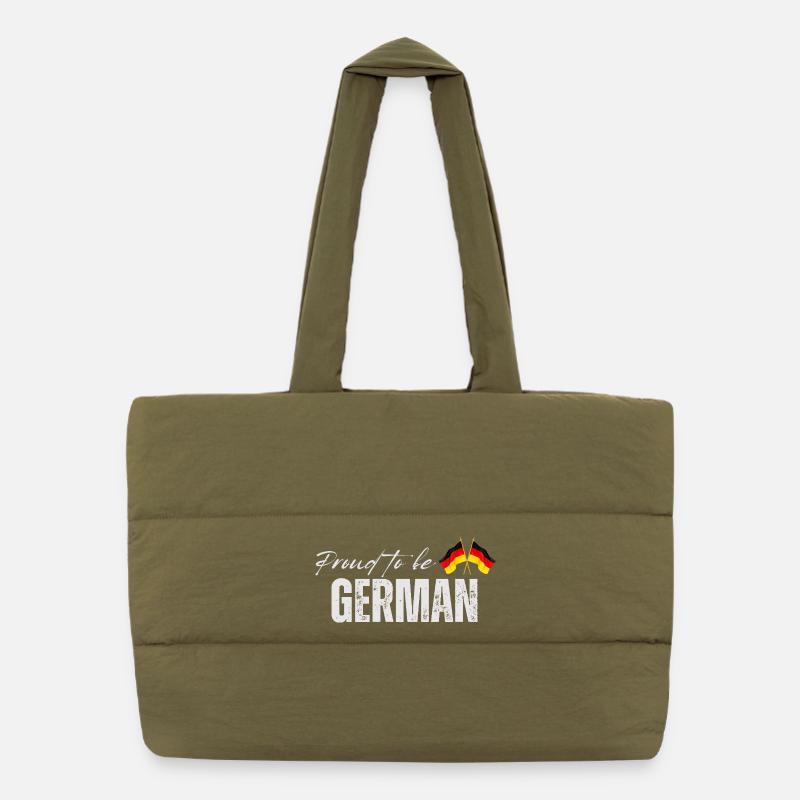 Proud German, I love Germany Puffer Shopping Bag