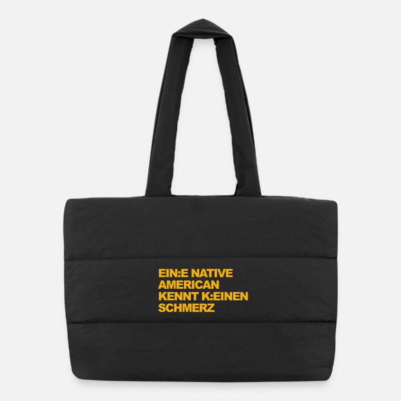 WOKE SATIRE: An Indian knows no pain Puffer Shopping Bag