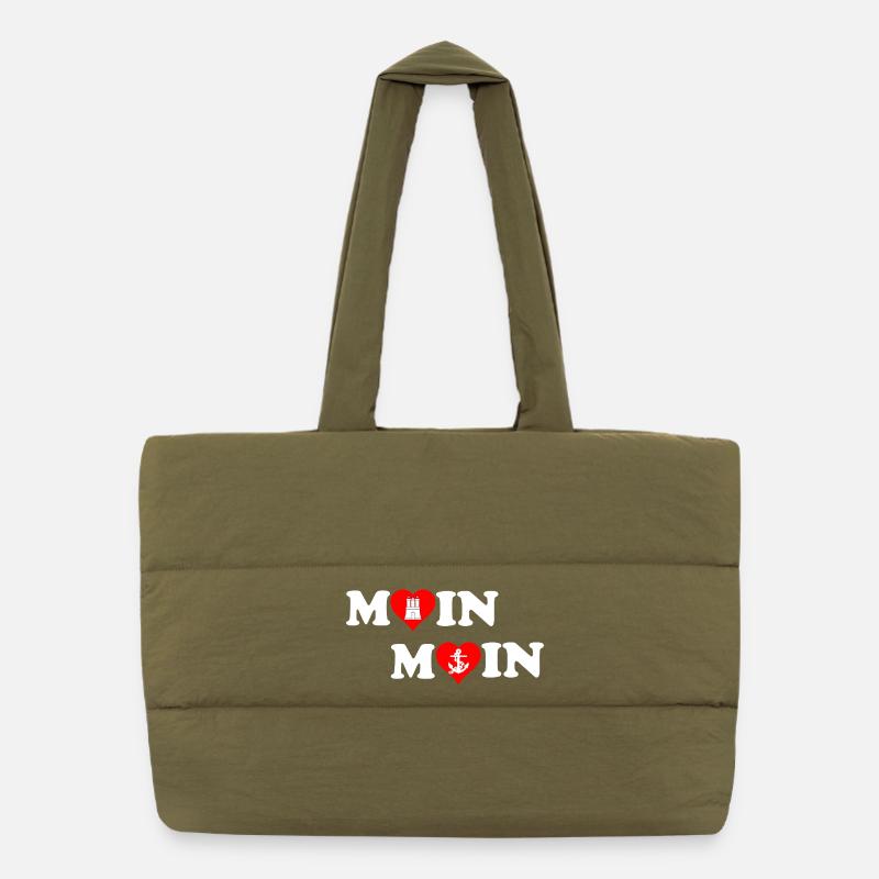Moin Moin Heart for Hamburg Puffer Shopping Bag
