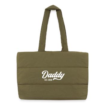 Daddy Est. 2026 - Puffer Shopping Bag - safari green - Front