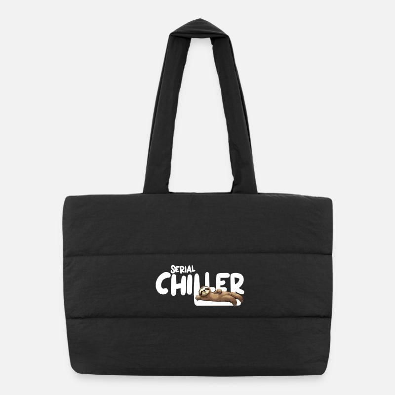 Faultier Serial Chiller – Lustiges Sloth Tee Puffer-Einkaufstasche