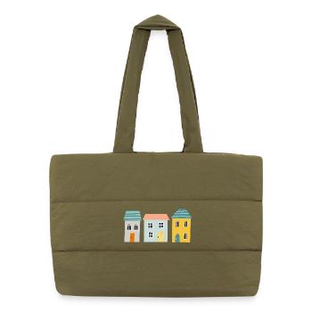 Houses - Puffer Shopping Bag - safari green - Front