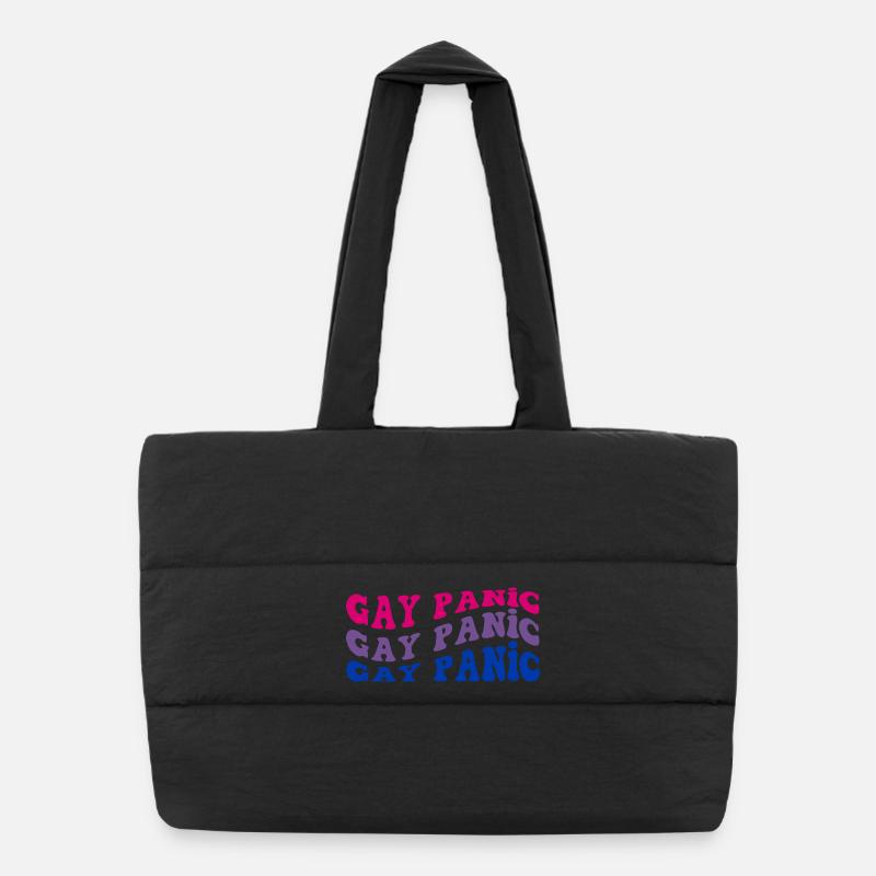 Gay Panic Mois de la fierté bisexuelle Sac shopping matelassé