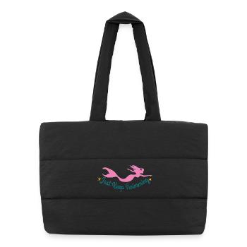 Sirène sous-marine avec citation motivante - Sac shopping matelassé - noir - Devant