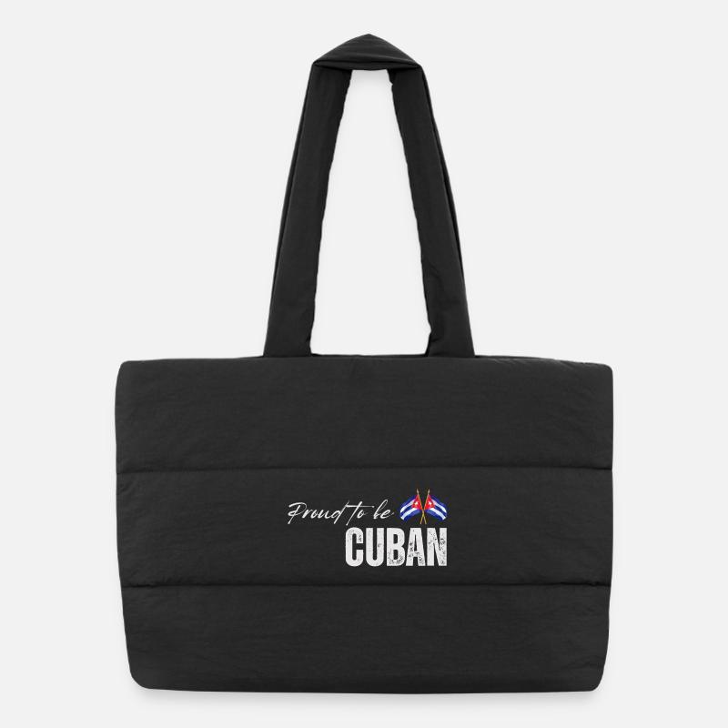 Fierté cubaine, j'aime Cuba Sac shopping matelassé