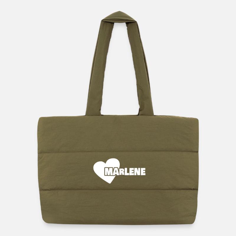 Prénom Marlene Sac shopping matelassé