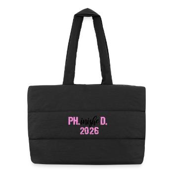 Doktor 2026 Abschluss Philister Dissertation Phd - Puffer-Einkaufstasche - Schwarz - Vorne
