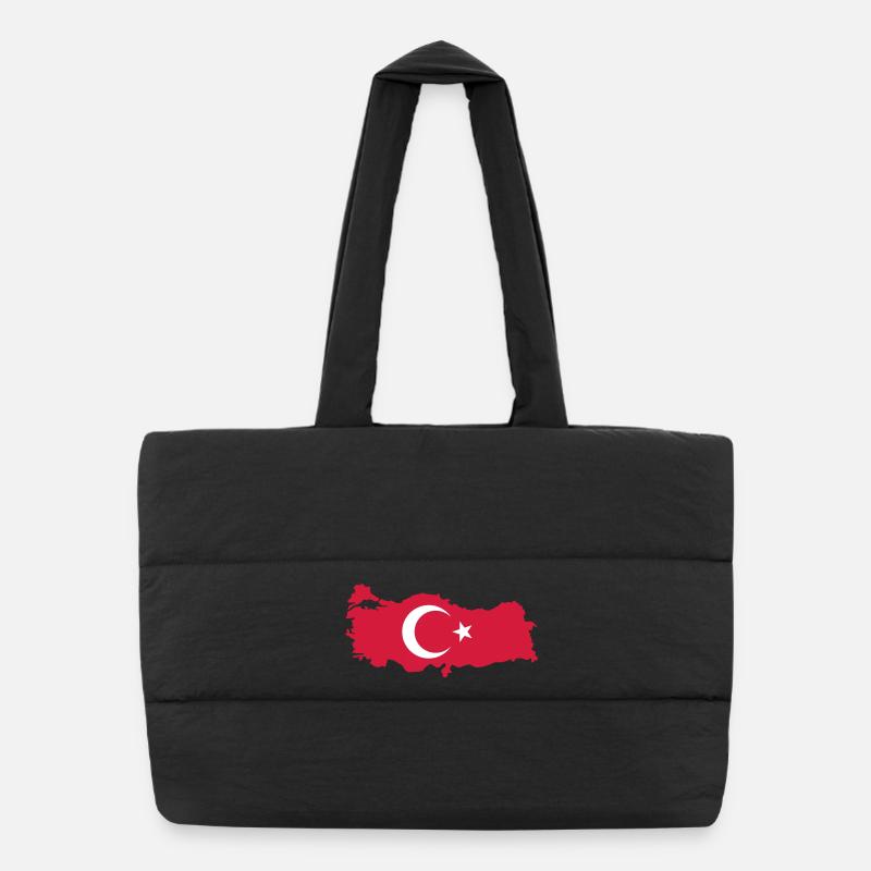 Carte de la Turquie Drapeau Sac shopping matelassé