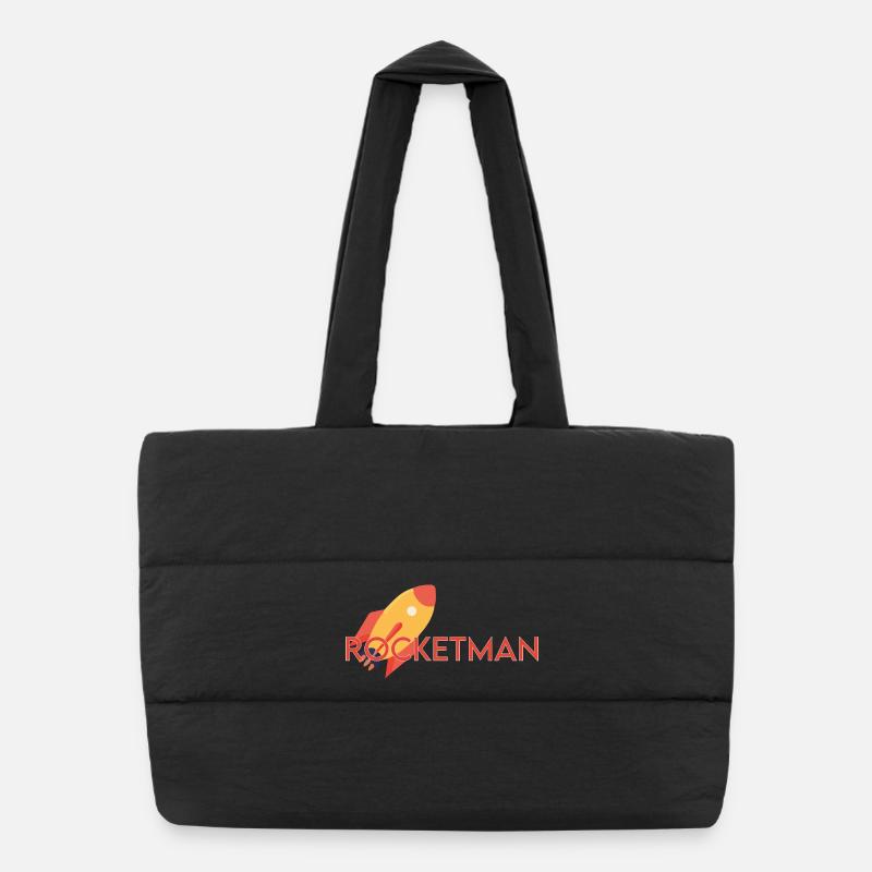 Rocketman - Puffer Shopping Bag - black