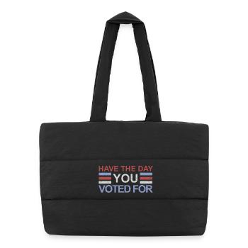 Revivez le jour pour lequel vous avez voté - Sac shopping matelassé - noir - Devant