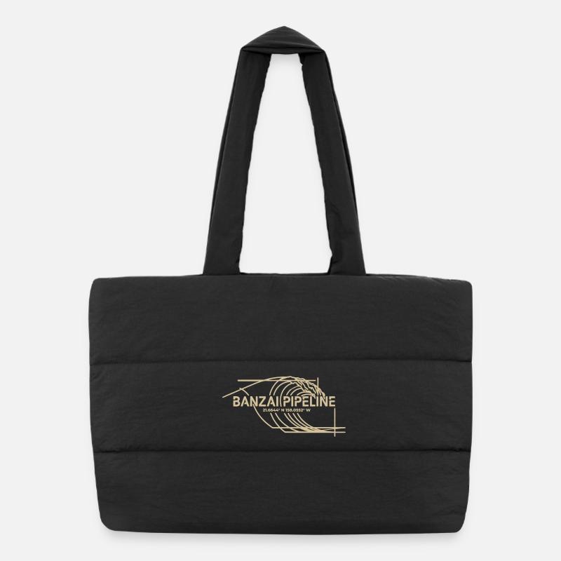 Banzai Pipeline Surf Wave Art Puffer-Einkaufstasche