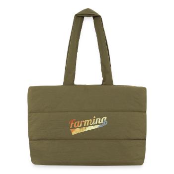 Farmer Vintage Look - Sac shopping matelassé - safari green - Devant