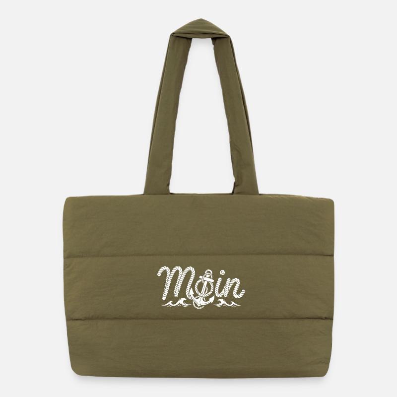 Moin mit Anker Puffer-Einkaufstasche