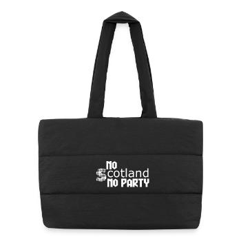 Bold Celtic Text Art - Puffer Shopping Bag - black - Front