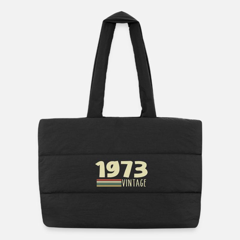 1973-Anniversaire-1973-retro-1973 Sac shopping matelassé