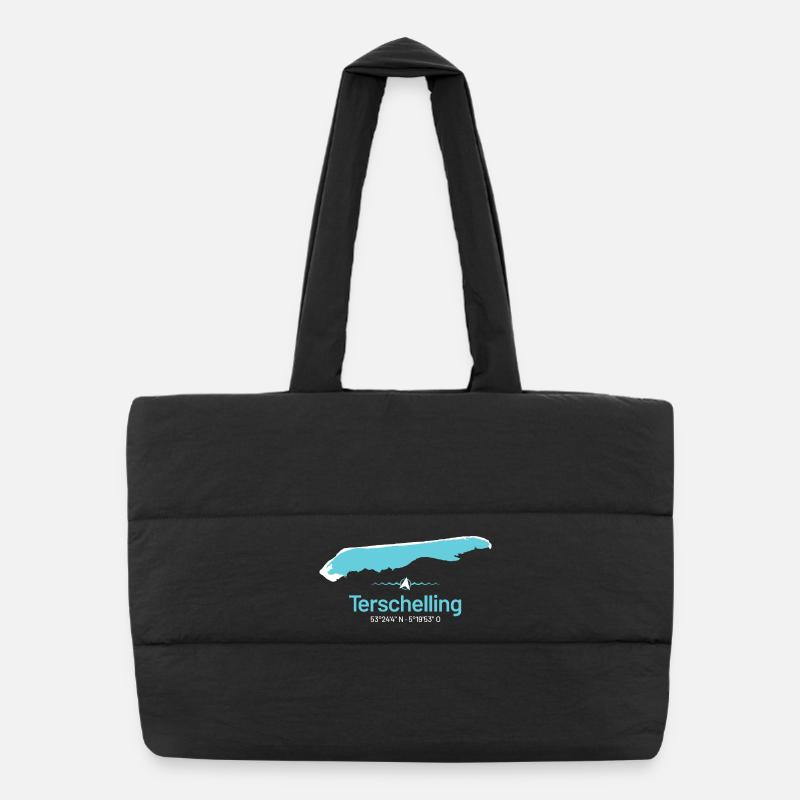 Terschelling | Design-Landkarte Puffer-Einkaufstasche