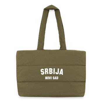 NOVI SAD Serbie Serbien - Sac shopping matelassé - safari green - Devant