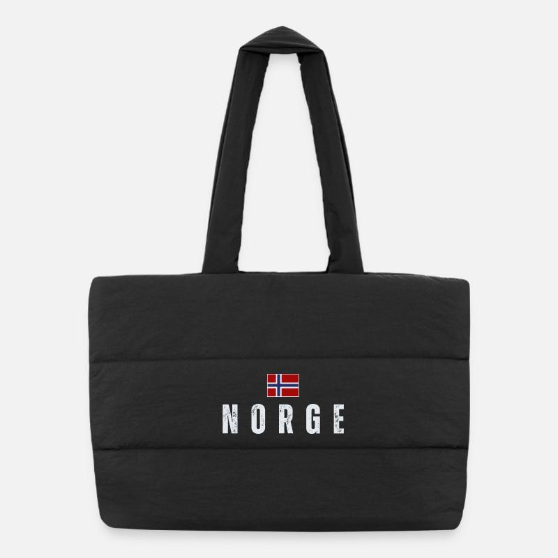 Drapeau patriote norvégien Sac shopping matelassé