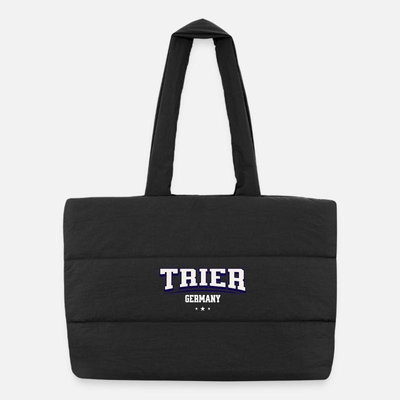 Trier Germany City Emblem Puffer Shopping Bag