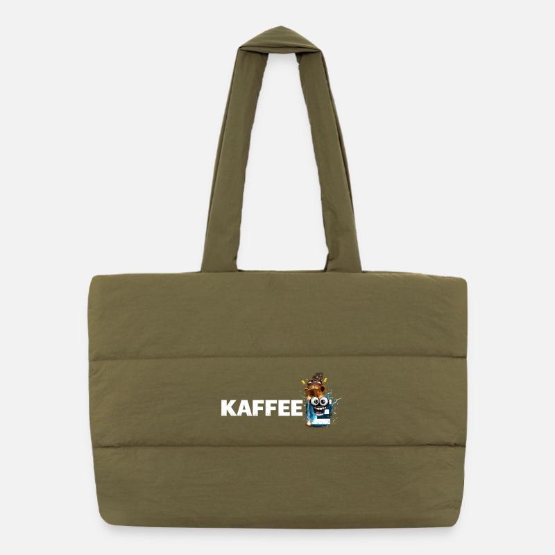 Kaffee Mascot Splash Puffer-Einkaufstasche