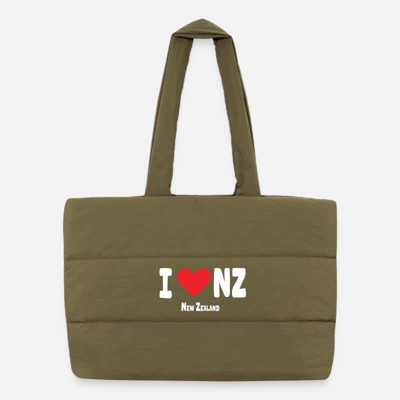 J’adore la Nouvelle-Zélande Sac shopping matelassé