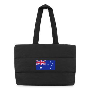 Australian flag - Puffer Shopping Bag - black - Front